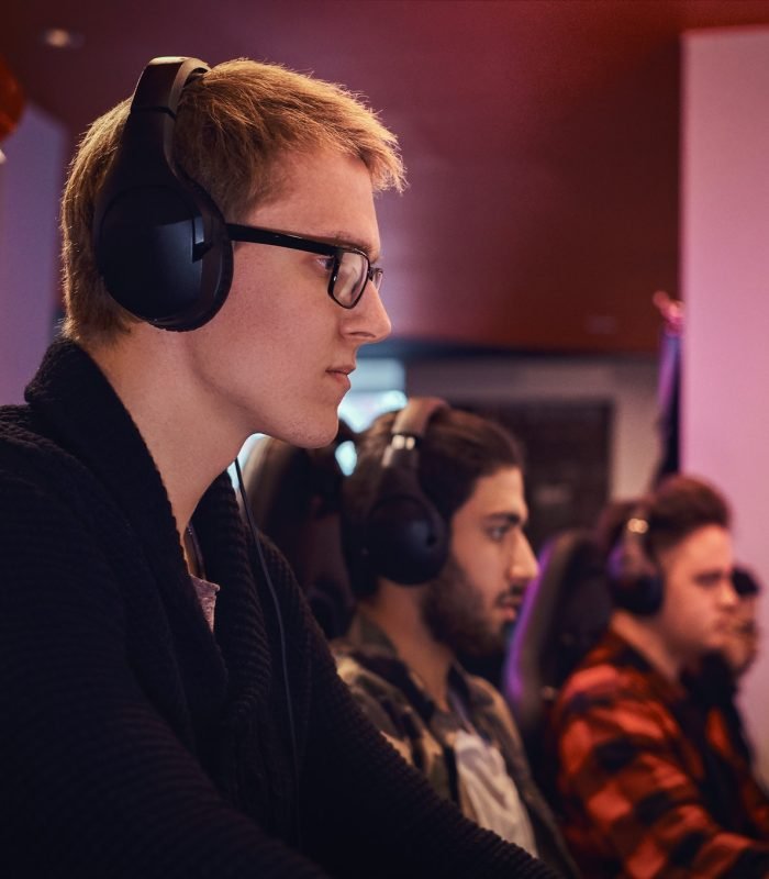 A team of professional cyber sportmans