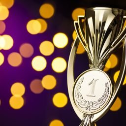 Championship winners award with a gold trophy