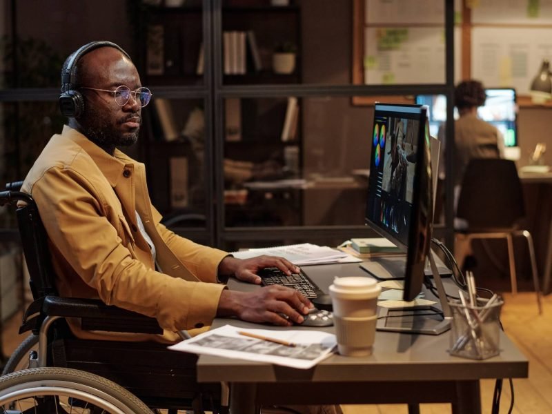 man-using-post-production-software