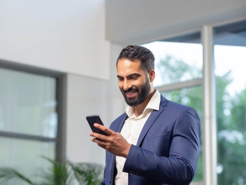 Kind business coach having mission in big city